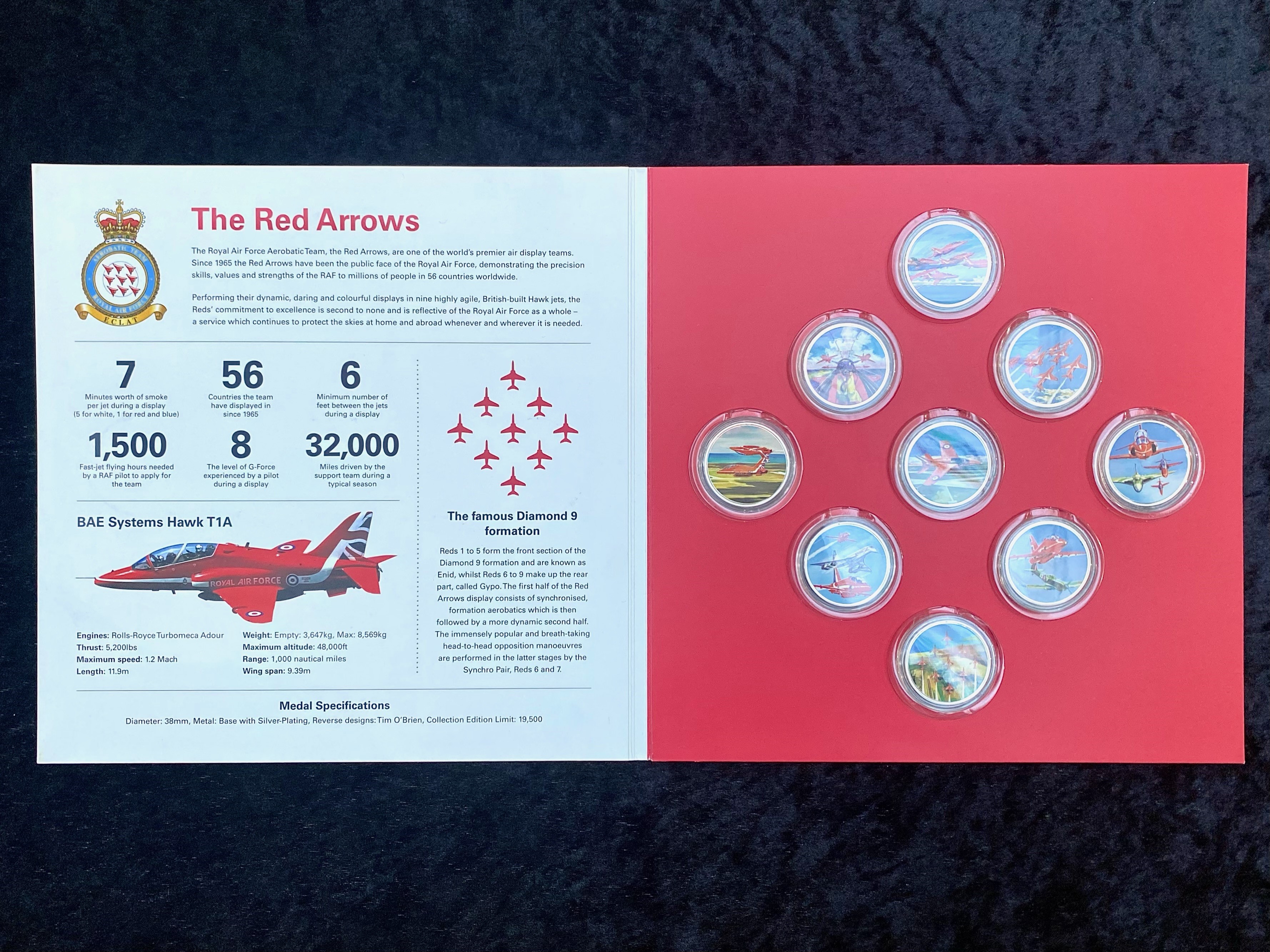 The Royal Air Force Red Arrows - Silver Plated Diamond 9 Medal Collection. ( 9 ) In Total In - Image 2 of 4