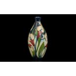 Moorcroft Vase of Typical Form, Stamps to Base. Approx 9.5 Inches High.