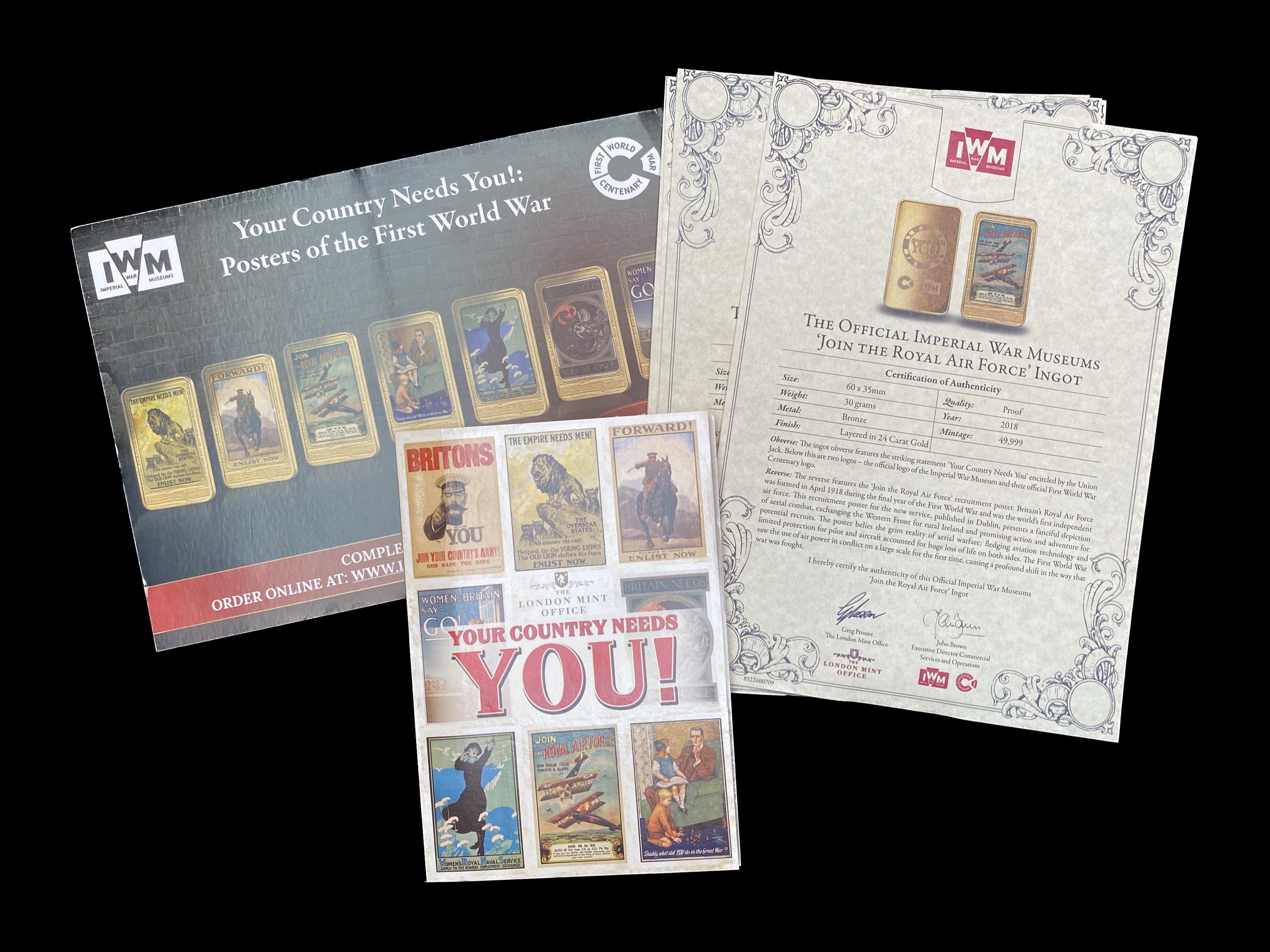 Superb The London Mint ' Your Country Needs You ' Posters of the First World War Ingot Set Together - Image 5 of 5