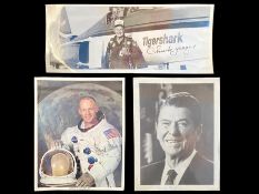 Collection of Signed Photograph Memorabilia, including Ronald Reagan, Edwin 'Buzz' Aldrin,