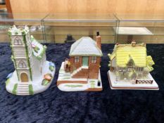 Three Boxed Coalport Cottages, comprising 'The Master's House, 'The Fisherman's Cottage' and the '