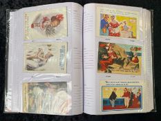 Album Containing Postcards including humour, travel, Victoriana, etc. Good collection for sorting.