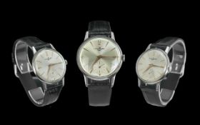 Ulysse Nardin Swiss Made Gent's Steel Cased Mechanical Wind Wristwatch, c1970,