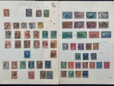 Stamps - U.S.A Collection On Leaves - From 1857 3 Cent To 1948 Used With Some Unused, Includes 1861