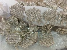 Haberdashery Interest - Large Box of Diamonte Drop Brooches, Ideal for the handicraft enthusiast,