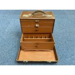 Original Leather Medical Case, with four pull out drawers, and a document compartment.