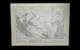 Lytham St Anne's Interest - 1932 Framed Map of Lytham St Anne's. Approx 16.
