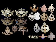 Military Interest - Bag of Assorted Cap Badges, including Tank Regiment, Royal Engineers, Kings Own.