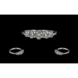 Ladies 18ct White Gold Attractive 5 Stone Diamond Set Ring. Full Hallmark to Interior of Shank.