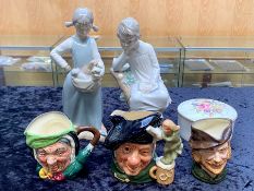 Small Mixed Lot of Pottery, to include one Lladro, one Nao,