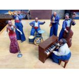 'The Bebop Kings' Wooden Six Piece Band, by Life Nation, measuring 13.