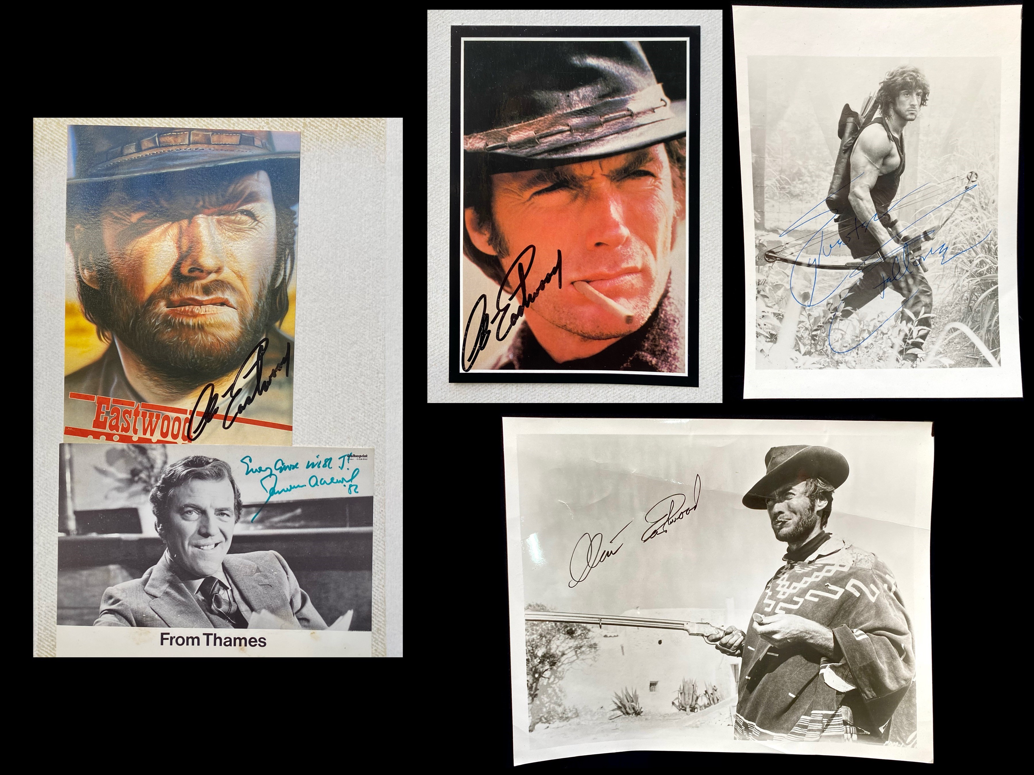 Clint Eastwood Interest - Photographs of Clint Eastwood as Dirty Harry, photographs signed.