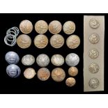 Military Interest - Bag of Assorted Buttons, mainly military including Naval set, RCAF, etc.