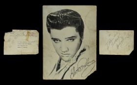 Elvis Presley Signed Memorabilia An authentic Signature on the reverse of an Elvis Photograph 'To