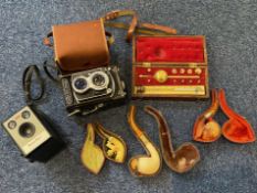 Quantity of Collectibles - comprising a Minolta Autocord Vintage Camera, Box Bownie Camera,