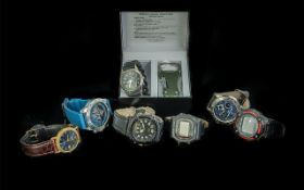 Collection of Gentlemen's Wrist Watches, comprising a boxed Tavistock & Jones watch set,
