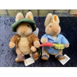 Two Steiff Beatrix Potter Toys, comprising Peter Rabbit No. 660481, and Benjamin Bunny No. 661235.