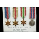 World War II Military Medals ( 4 ) Awarded to J.A.Shaw of 3rd Survey Regiment Royal Artillery.