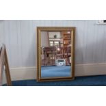 Large Gilt Framed Mirror, rope design to frame, measures overall approx 36" x 25".