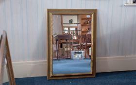 Large Gilt Framed Mirror, rope design to frame, measures overall approx 36" x 25".