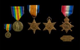 World War 1 & 2 Military Medals ( 4 ) Awarded to 1304 CPL-A-SJT W.Flett R.F.A.