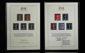 Harrington & Byrne - Pre-Decimal Machin Phosphor Omitted Stamp Error Collection. Year of Issue