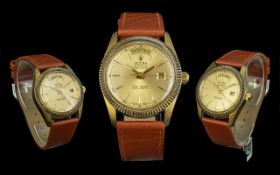 Sigura 17 Jewels Day-Date Full Lever Automatic Gent's Wristwatch, c1970 - 1979,