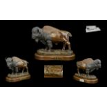 Studio West Donald Begg - Signed Fine Quality Bronze Sculpture of an American Buffalo,