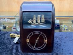 Art Deco Vitascope Rocking Ship Electric Automaton Clock,