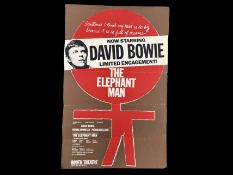 David Bowie Interest - Theatre Poster for 'The Elephant Man' at the Booth Theatre, Broadway,