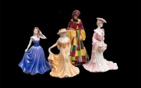 Collection of Three Coalport Figures, comprising June, Lindsay and Lady Caroline.