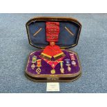 Collection of RAOB Buffalo Medals, presented to J Wilde KOM from Progress Lodge 3389.