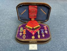 Collection of RAOB Buffalo Medals, presented to J Wilde KOM from Progress Lodge 3389.