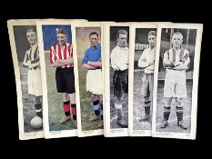 Football Interest - Vintage Large Football Cards, 14 colour and 14 black and white,