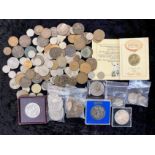 Assortment of Low Value Assorted Coins, including Silver Jubilee Crown,