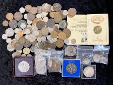 Assortment of Low Value Assorted Coins, including Silver Jubilee Crown,