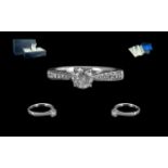 Ladies Superior Quality Platinum Diamond Set Dress Ring.