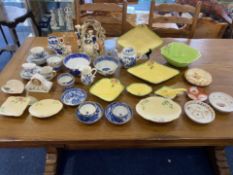 A Good Collection of Assorted Ceramics including Two Flatback Staffordshire Figures comprising