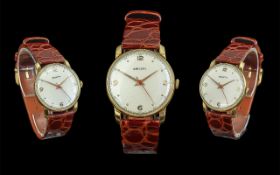 Zenith Gents 18ct Gold Mechanical Wind Wrist Watch. Ref No 417860. c.1960.