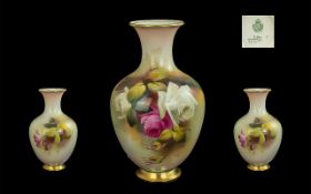 Royal Worcester Hand Painted Vase by R Austin.