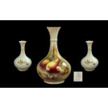 Royal Worcester Signed Bud Vase 6 inches in height.