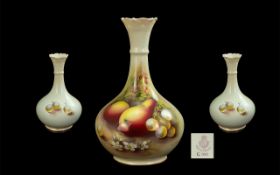 Royal Worcester Signed Bud Vase 6 inches in height.