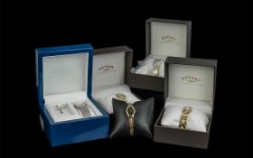 Ladies watch interest. A Collection of 4 boxed ladies Rotary watches and 2 Accurist (6 in total).