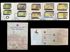 London Mint - Superb Great British Icons UK Bank Note Collection In 24ct Pure Gold - First Editions