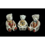 Royal Crown Derby Collectors Club Members Only - Collection of Teddy Bears Figures / Paperweights (