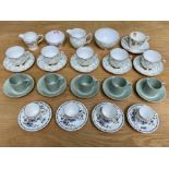 Collection of Porcelain, comprising Spode 'Hamish Green' Set of five coffee cans and saucers,
