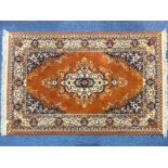 Agnolla Wilton Vintage Wool Rug, measures approx 50" wide x 75" long, including fringing,