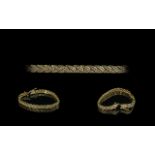 18ct Gold Excellent Quality Diamond Set Bracelet, marked 750 - 18ct, the diamonds of good colour and