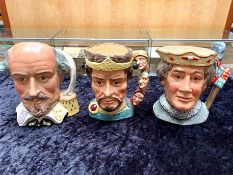 Royal Doulton Shakespeare Collection Character Jugs, comprising Henry V, Macbeth,