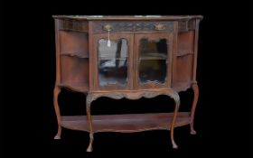 Victorian Mahogany Chiffonier Base with blind fretwork and carved acanthus cabriole legs,